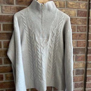 J. Crew Quarter Zip Mock Neck Sweater